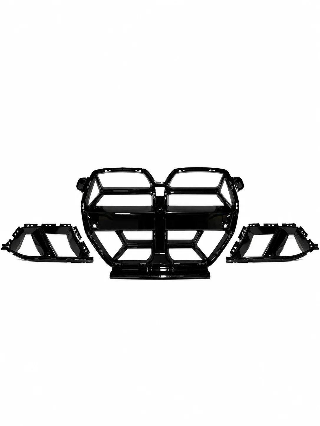Komplet CS – grill + kratki boczne | BMW M3 G80 / M4 G82 | Czarny połysk — zdjęcie 1